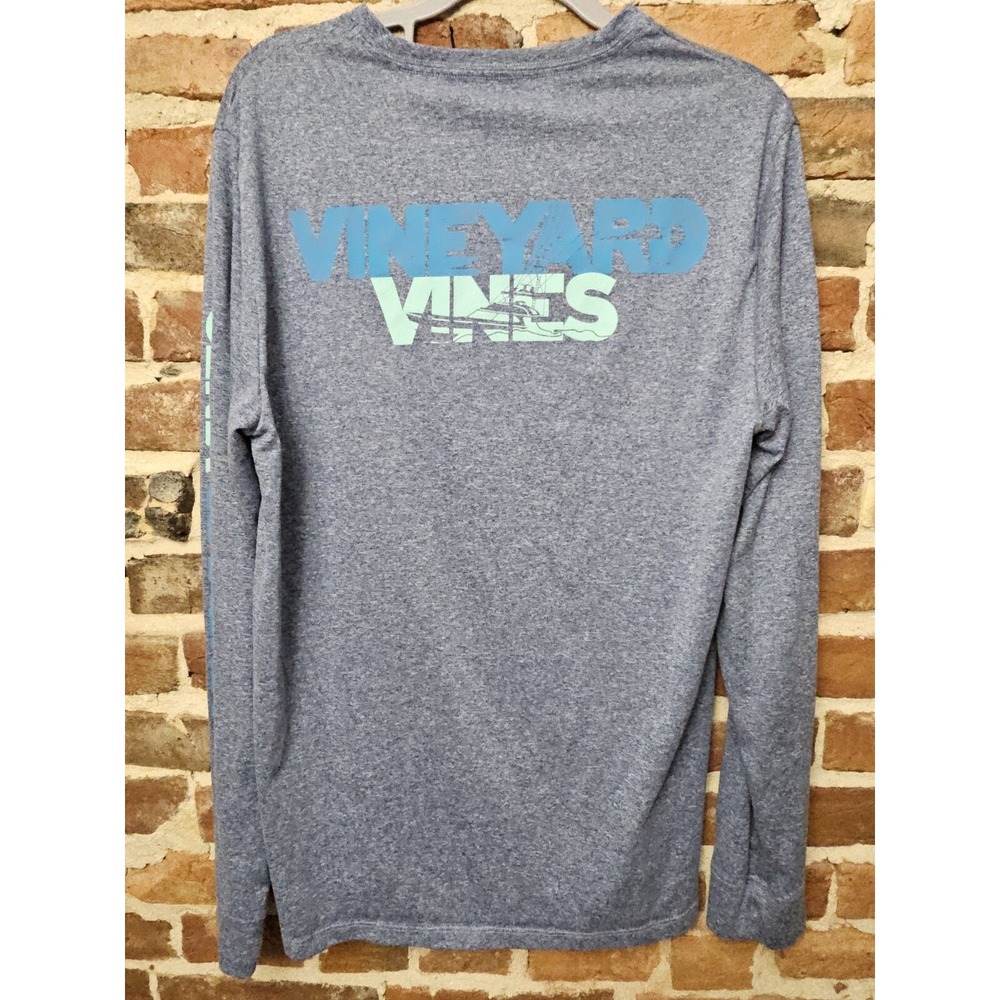 VINEYARD VINES Performance T Shirt‎ Long Sleeve Light Blue Size Mens Small